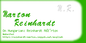 marton reinhardt business card